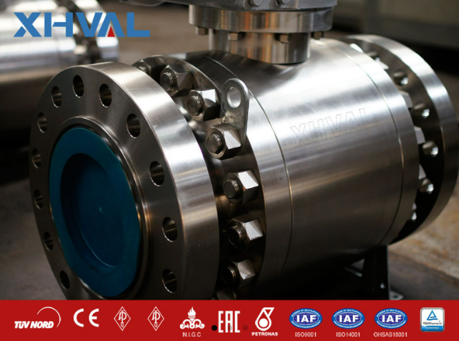 A trunnion ball valve with magnetic cap A trunnion ball valve with magnetic cap