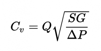 valve cv formula valve cv formula